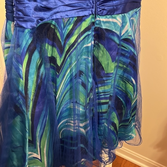167 MASQUERADE Dress Green and Blue Prom / Evening Wear Formal - Picture 9 of 9